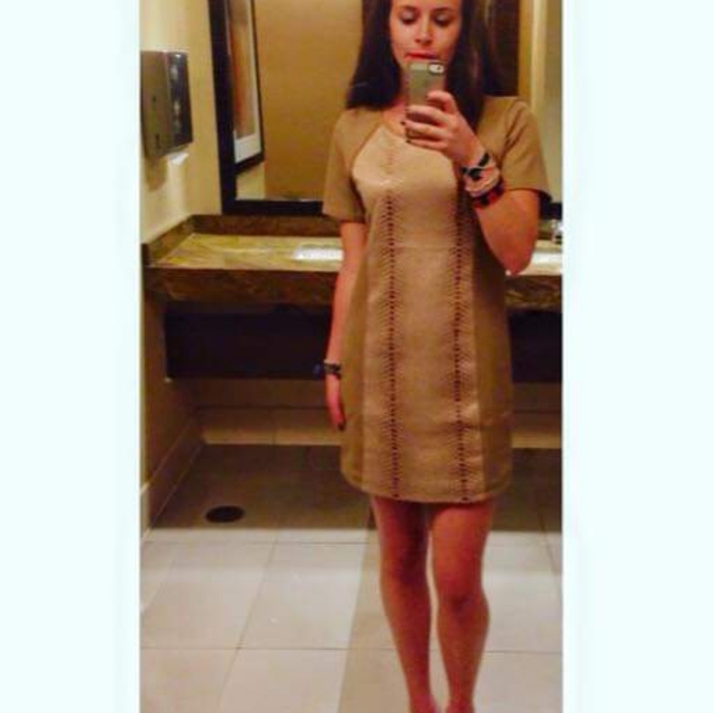 Snakeskin Leather Mini Dress